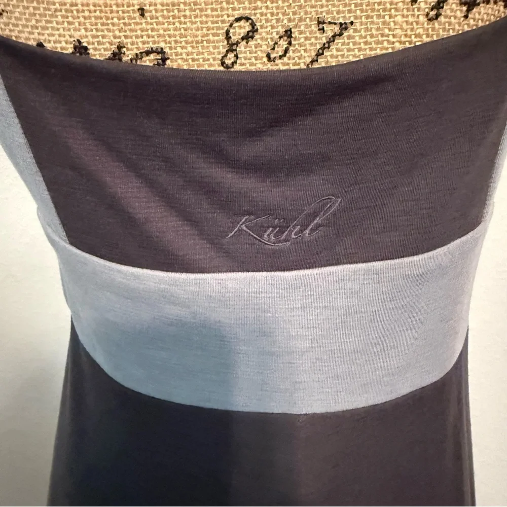 Kuhl Mountain Culture Prima Aerosoft Dress Dark Light Gray Soft Stretch Medium